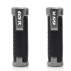Motorcycle handlebar grips - aluminum / rubber - 22mm - for Suzuki / universal