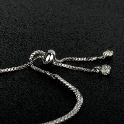 Elegant bracelet - with cubic zirconia - adjustableBracelets