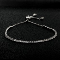 Elegant bracelet - with cubic zirconia - adjustableBracelets