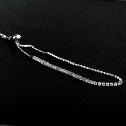 Elegant bracelet - with cubic zirconia - adjustableBracelets