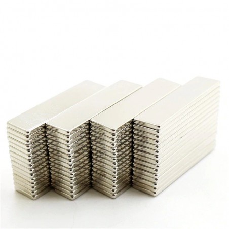 N52 Neodymium magnets - strong - rectangular - 40 * 10 * 2mm - 10 pieces