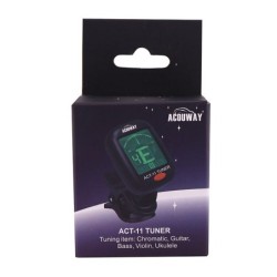 AROMA - guitar / ukulele tuner - electronic - clip-on - 360 degree rotatable - with 5 tuning models