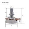 Guitar potentiometer - full size - 18mm split shaft - A500K / B500K / A250K / B250K - 2 pieces