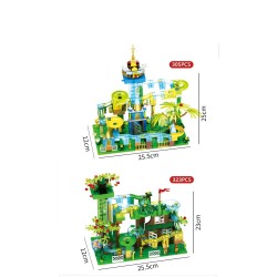 Marble race - with light - electric maze ball - building blocks - Jurassic dinosaur park / jungle world - toyPuzzles & Games