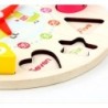 Educational toy - wooden digital clock - with geometric blocks