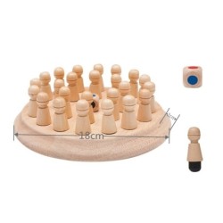 Memory matchstick - chess game board - educational toy - wooden