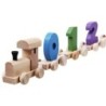 Mini wooden train with numbers - building blocks - educational toyWooden