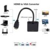 HD 1080P HDMI to VGA cable - adapter - converter with audio power supply