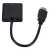 HD 1080P HDMI to VGA cable - adapter - converter with audio power supply