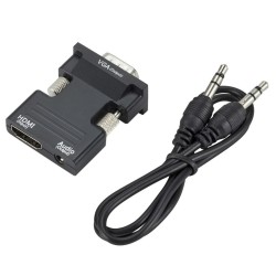 HDMI-compatible to VGA adapter - audio cable - 3.5mm - 1080P
