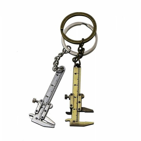 Keychain with mini vernier calliper