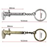 Keychain with mini vernier calliper