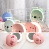 Mini pocket mirror - with fan - LED light - piggy head shapeMake-Up