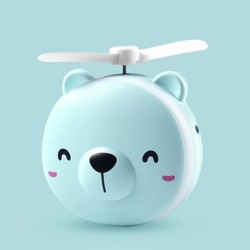 Mini pocket mirror - with fan - LED light - piggy head shapeMake-Up