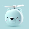 Mini pocket mirror - with fan - LED light - piggy head shapeMake-Up