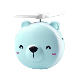 Mini pocket mirror - with fan - LED light - piggy head shapeMake-Up