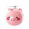 Mini pocket mirror - with fan - LED light - piggy head shapeMake-Up