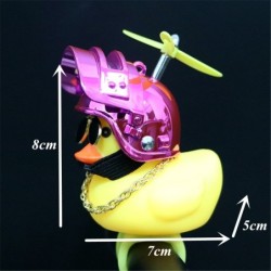 Rubber yellow duck - car dashboard decoration - toy - with propellers / light