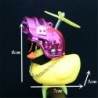 Rubber yellow duck - car dashboard decoration - toy - with propellers / light