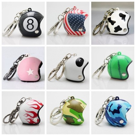 Keychain with helmet