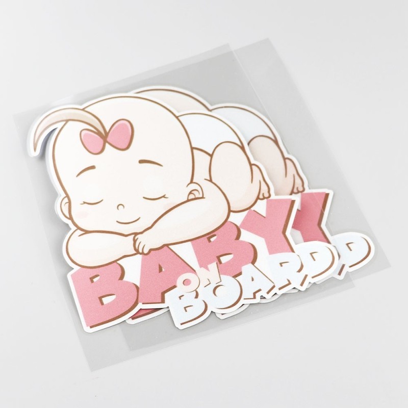 Baby On Board - sleeping baby - car sticker
