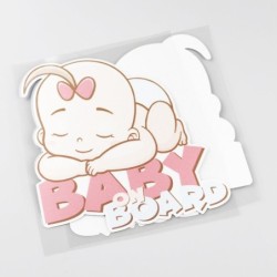 Baby On Board - sleeping baby - car sticker