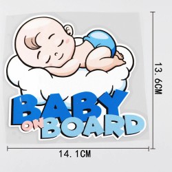 Baby On Board - sleeping baby - car sticker