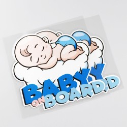 Baby On Board - sleeping baby - car sticker