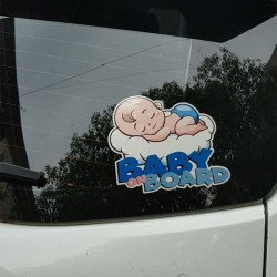 Baby On Board - sleeping baby - car sticker