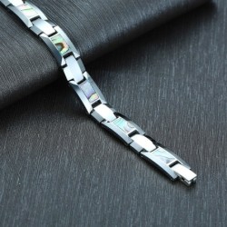 Magnetic bracelet - health energy - tungsten steel - shell hematiteBracelets
