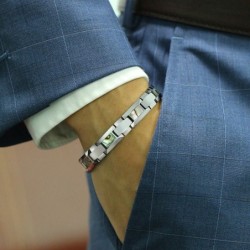Magnetic bracelet - health energy - tungsten steel - shell hematiteBracelets