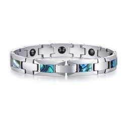 Magnetic bracelet - health energy - tungsten steel - shell hematiteBracelets