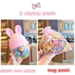 Hair elastics - animals / flowers / fruits shaped - 20 / 30 / 40 pieces