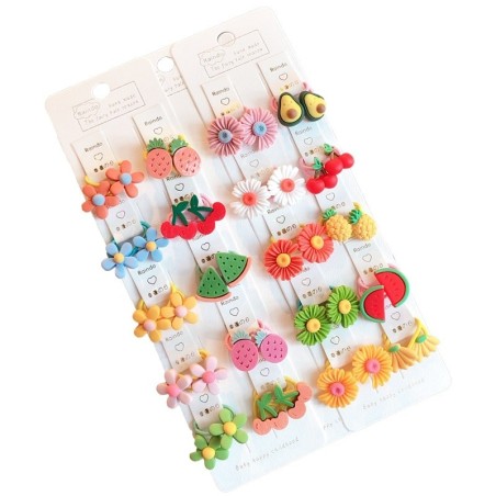 Hair elastics - animals / flowers / fruits shaped - 20 / 30 / 40 pieces