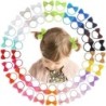 Hair elastics - with ribbon bow - 50 pieces
