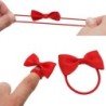 Hair elastics - with ribbon bow - 50 pieces