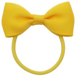 Hair elastics - with ribbon bow - 50 pieces