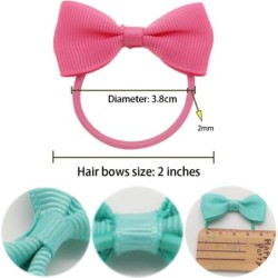 Hair elastics - with ribbon bow - 50 pieces