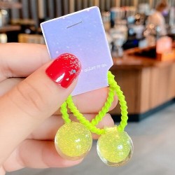 Hair elastics - with starry ball - 2 piecesHair clips