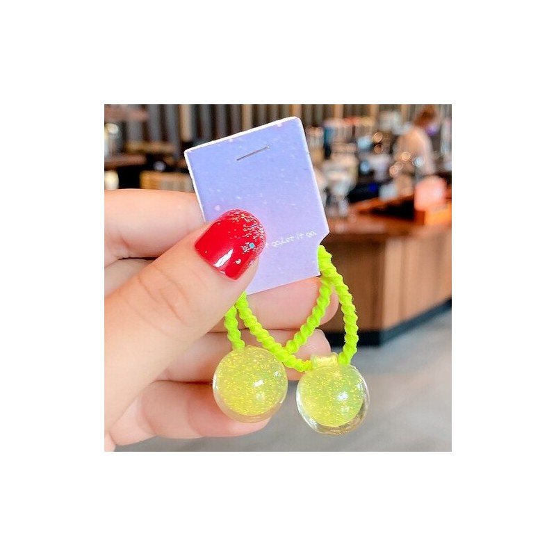 Hair elastics - with starry ball - 2 piecesHair clips