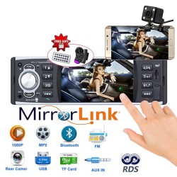 4,1 polegadas - 1 Din - rádio do carro - controle remoto - HD - Bluetooth - 12V - USB - AUX - FM