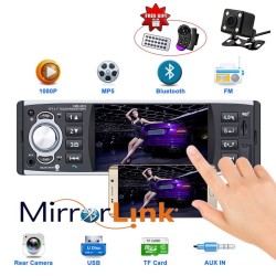4,1 polegadas - 1 Din - rádio do carro - controle remoto - HD - Bluetooth - 12V - USB - AUX - FM