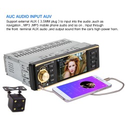 4,1 polegadas - 1 Din - rádio do carro - controle remoto - HD - Bluetooth - 12V - USB - AUX - FM
