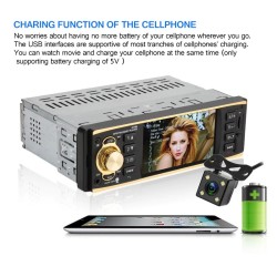 4,1 polegadas - 1 Din - rádio do carro - controle remoto - HD - Bluetooth - 12V - USB - AUX - FM