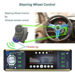 4,1 polegadas - 1 Din - rádio do carro - controle remoto - HD - Bluetooth - 12V - USB - AUX - FM