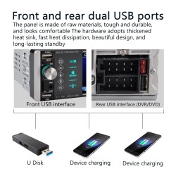 4 Inch - 1 Din - car radio - Bluetooth - 1080P - HD - SD - FM - Android MP5 - 2 USB - Mirrorlink