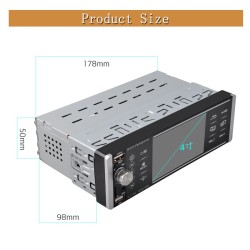 4 Inch - 1 Din - car radio - Bluetooth - 1080P - HD - SD - FM - Android MP5 - 2 USB - Mirrorlink
