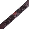 Luxurious leather belt - with automatic buckle - V letter / snake design