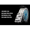 Luxurious stainless steel belt - punk style - buckle with panther