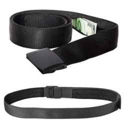 Anti theft belt - with hidden zipper - unisex - 120cmBelts